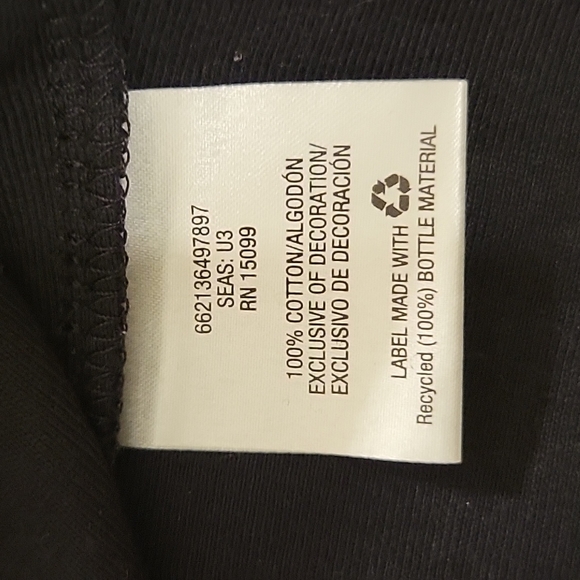 Laura Scott beautiful embellished Tee. Black/white. Sz L - Picture 3 of 3